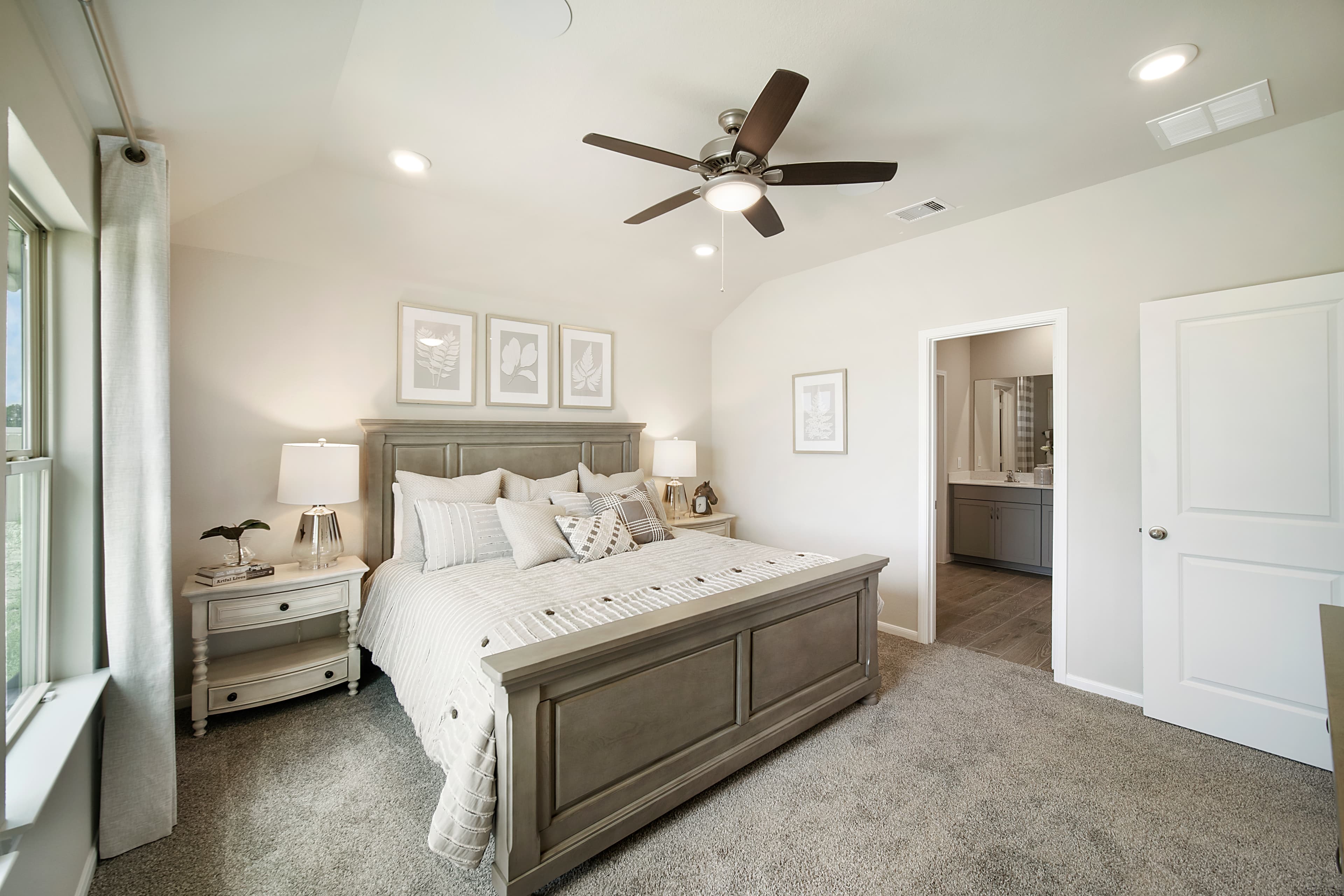 bedroom with bed and nightstands