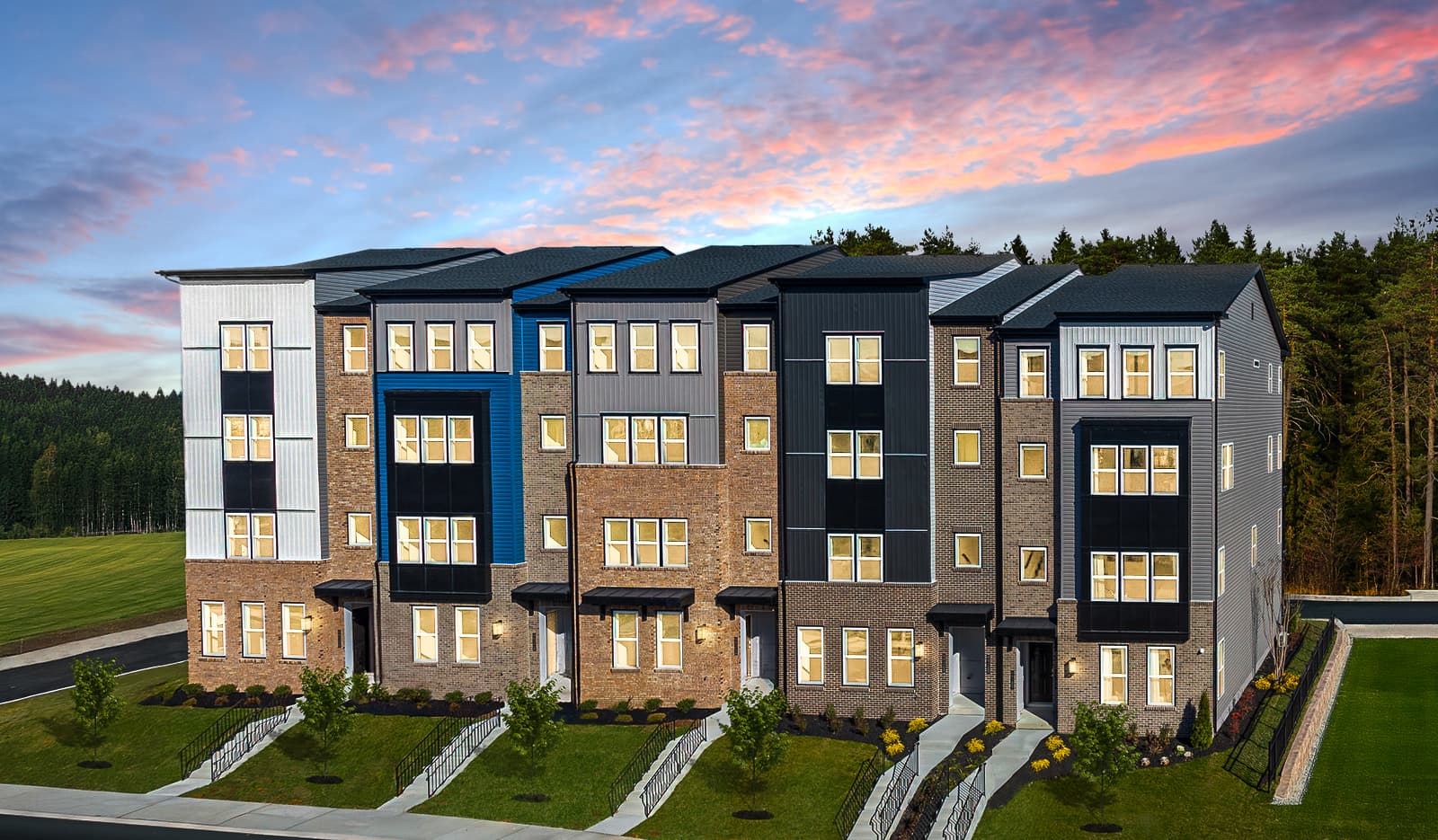 2-story, 1-car garage condo exterior