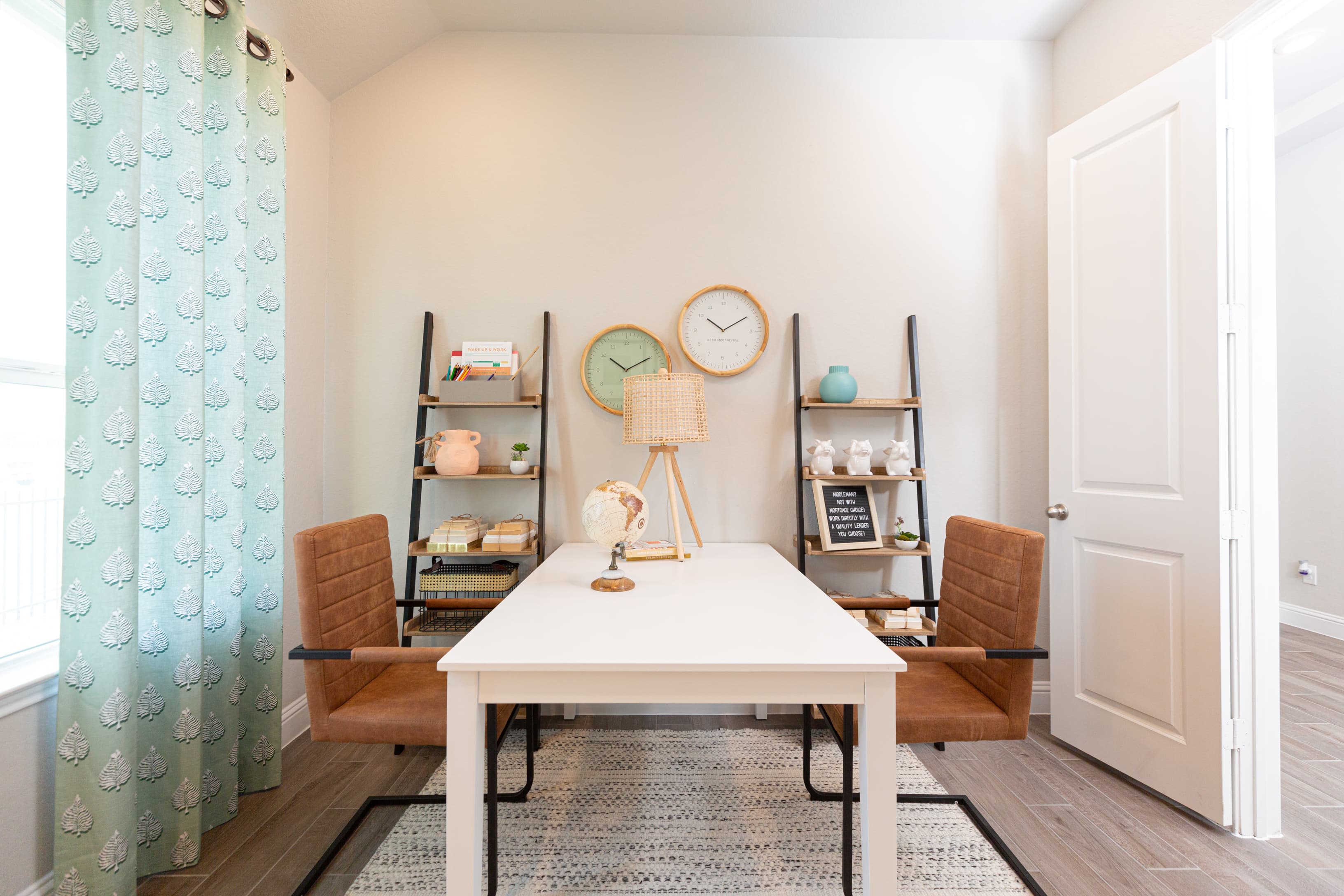 study with french doors 